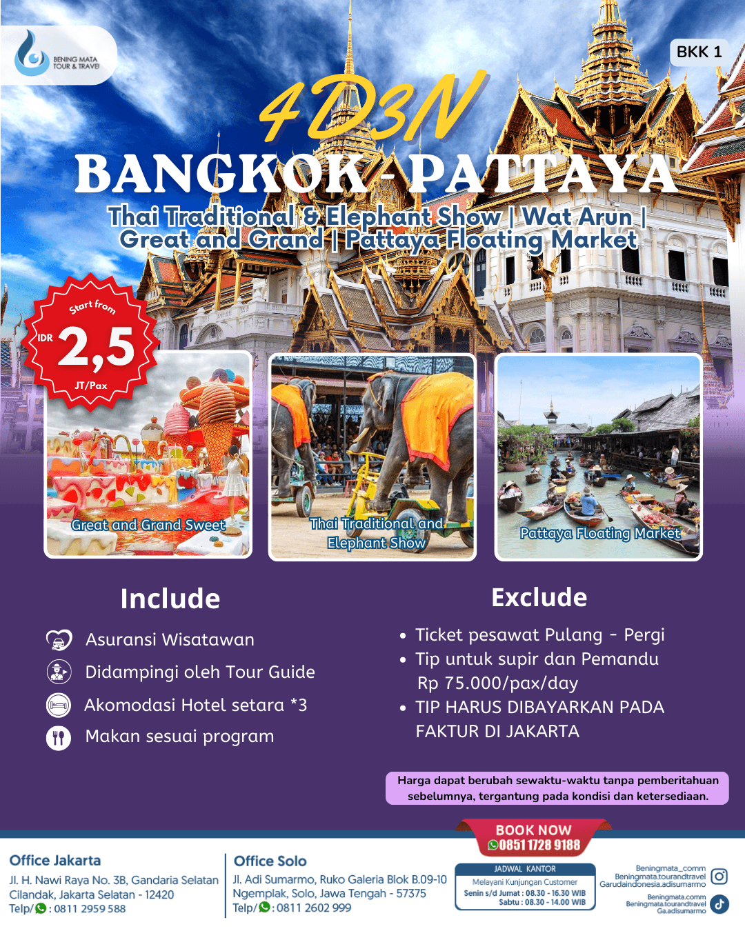Pattaya Bangkok 4D3N